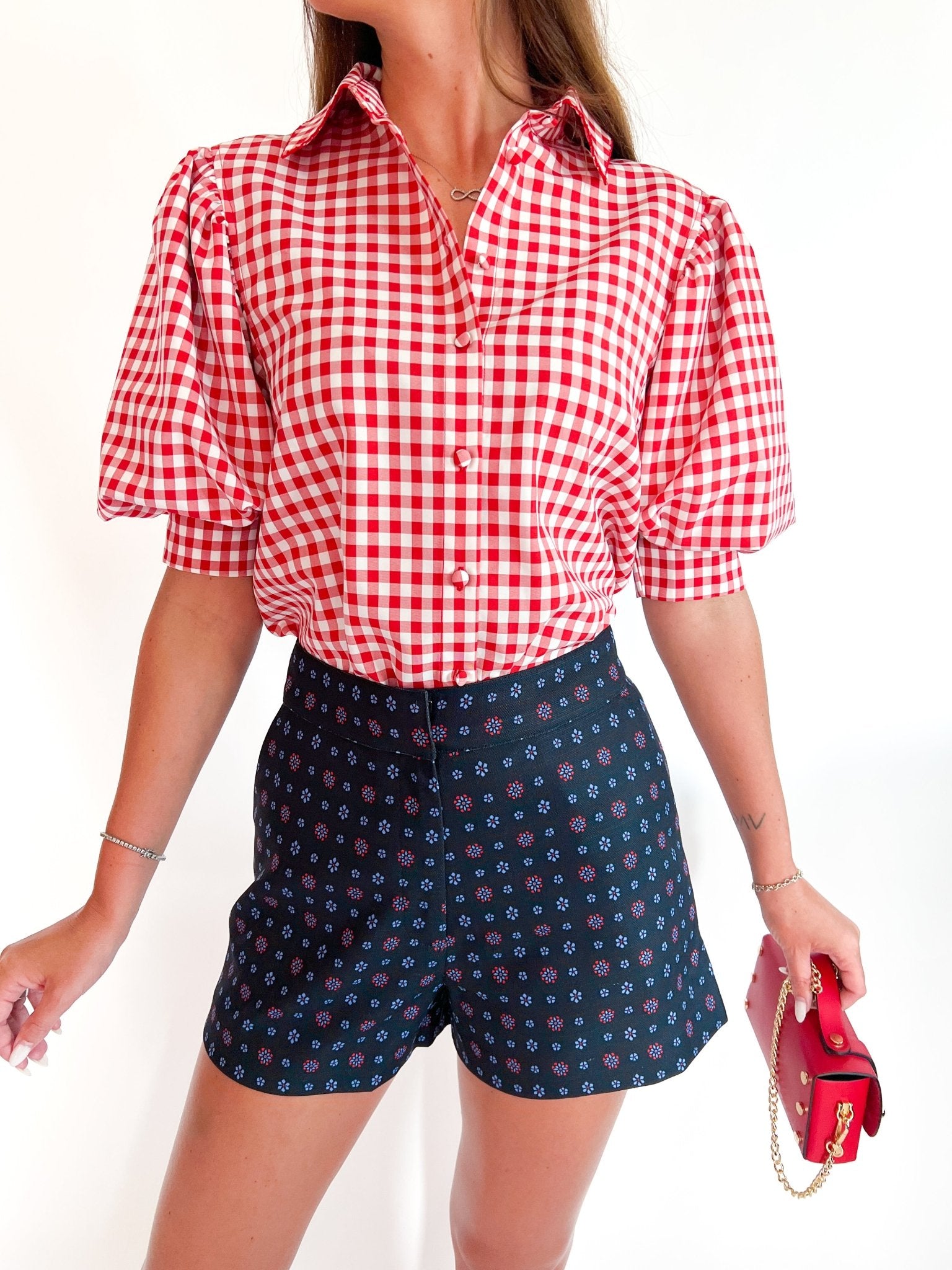 Strahley Gingham Print Top - Swoon Boutique New Orleans