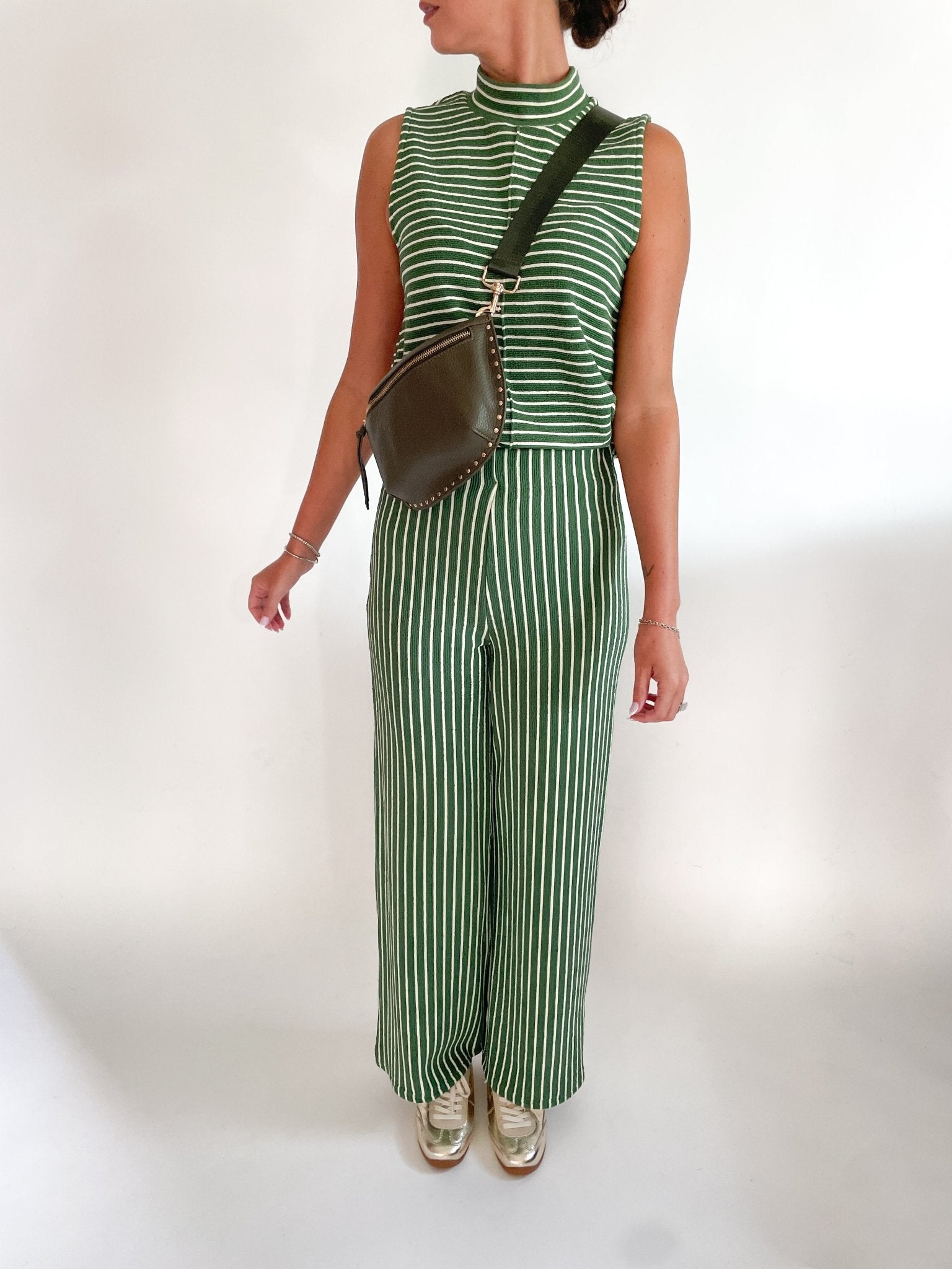 Stripe Wide Leg Pants - Swoon Boutique New Orleans