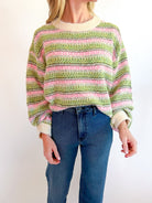 Striped Knit Sweater - Swoon Boutique New Orleans