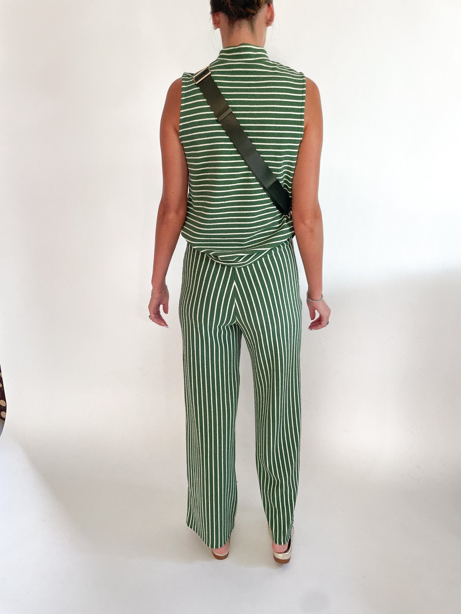 Striped Mock Neck Top - Swoon Boutique New Orleans
