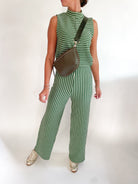 Striped Mock Neck Top - Swoon Boutique New Orleans