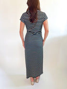 Striped Short Sleeve Midi Dress - Swoon Boutique New Orleans