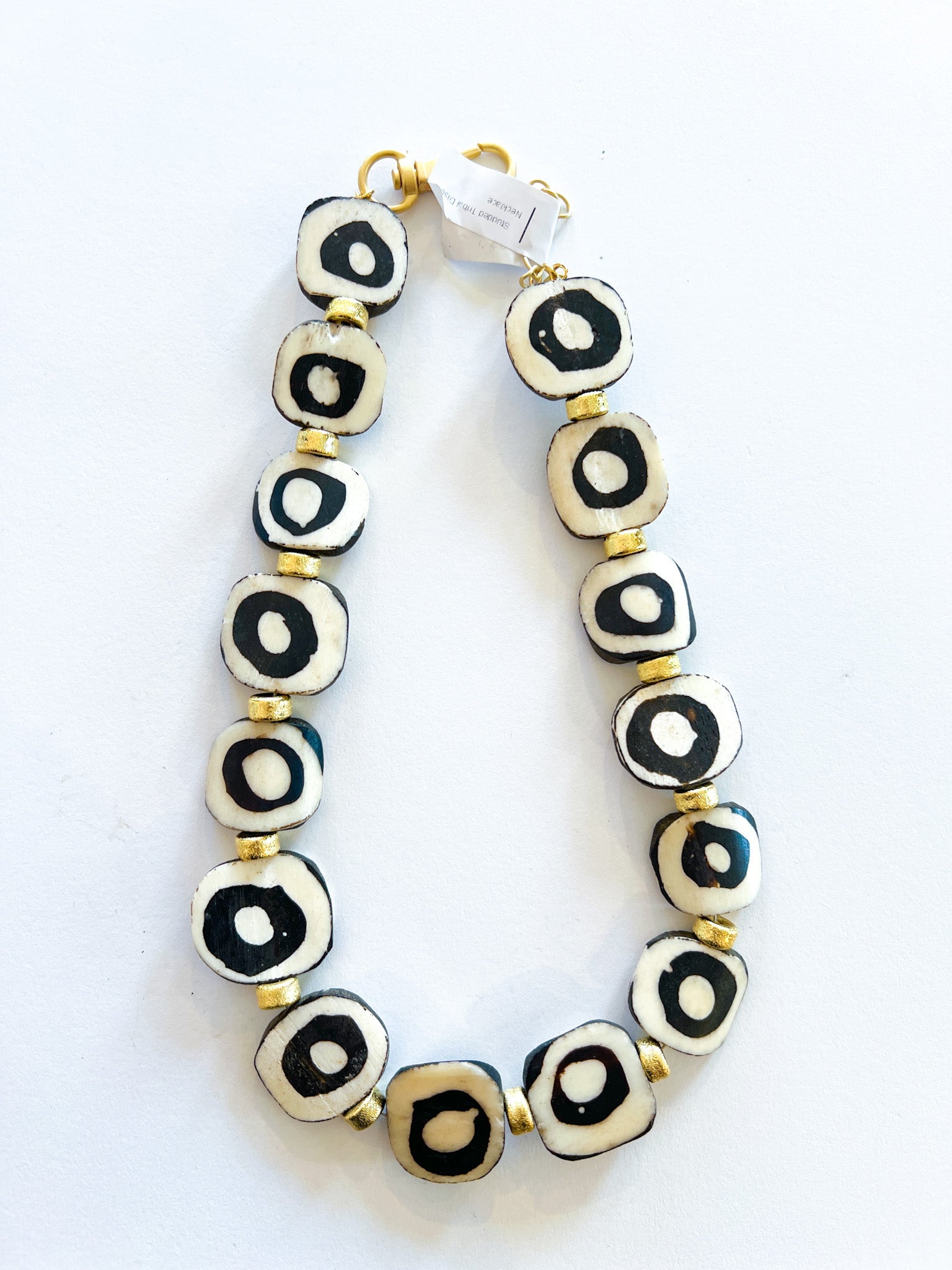 Studded Tribal Disc Necklace - Swoon Boutique New Orleans