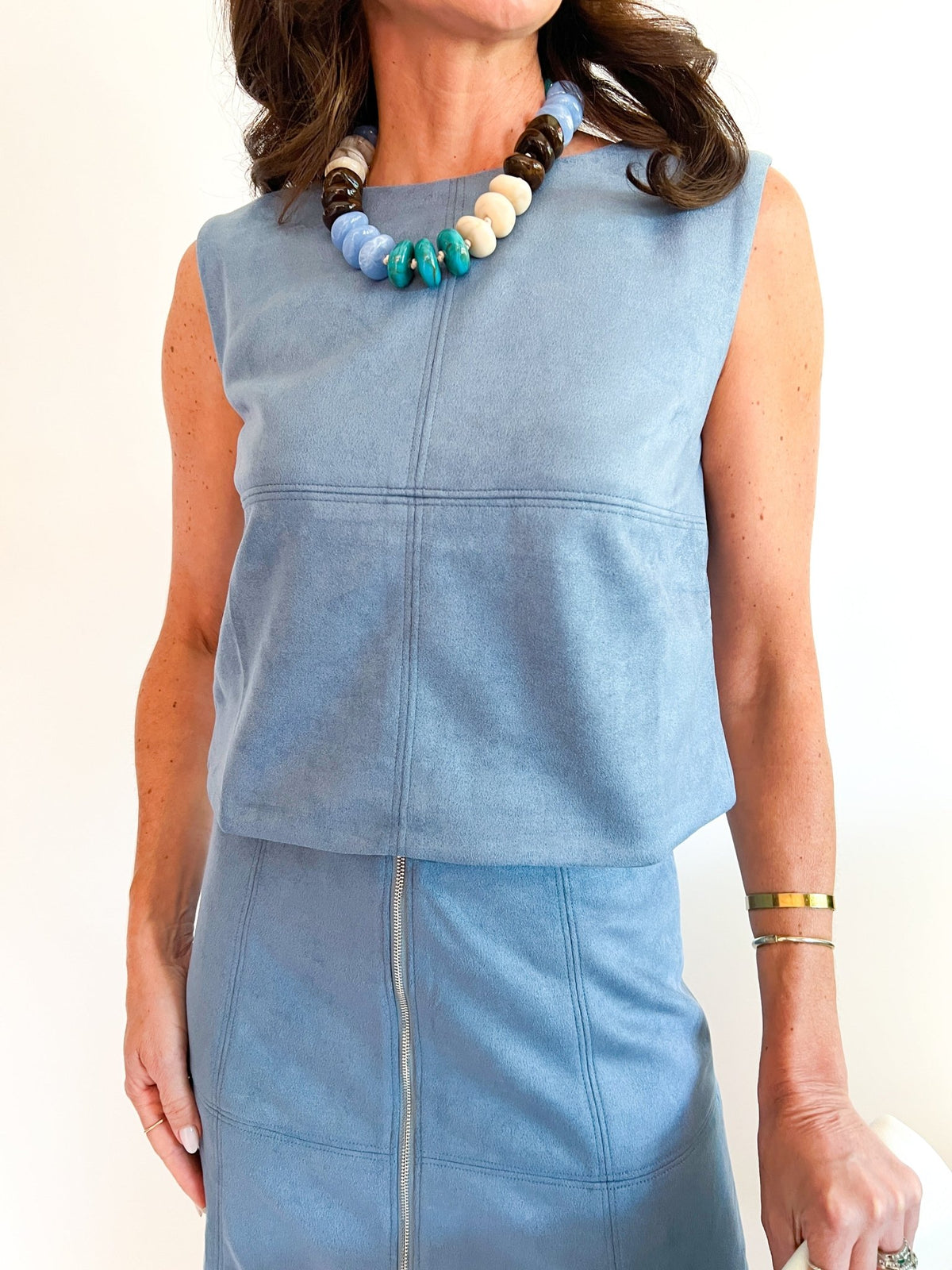 Suede Shell Top - Swoon Boutique New Orleans