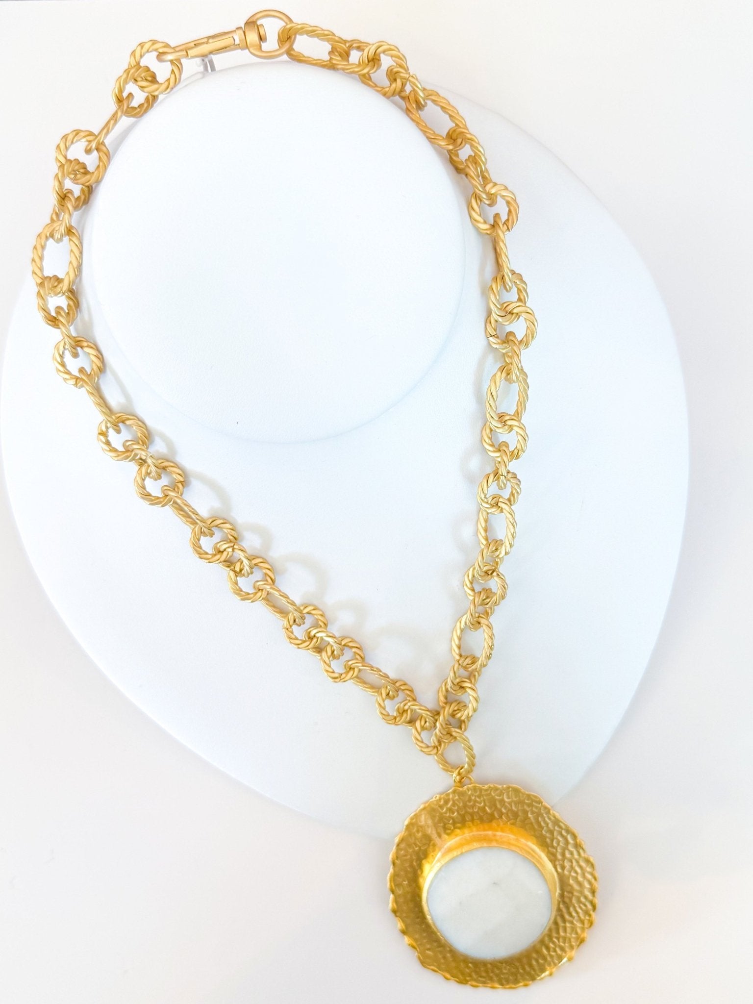 Suzanne Twisted Rope And Gemstone Bezel - Swoon Boutique New Orleans