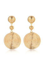 18k gold-plated swirl pendant dangle earrings