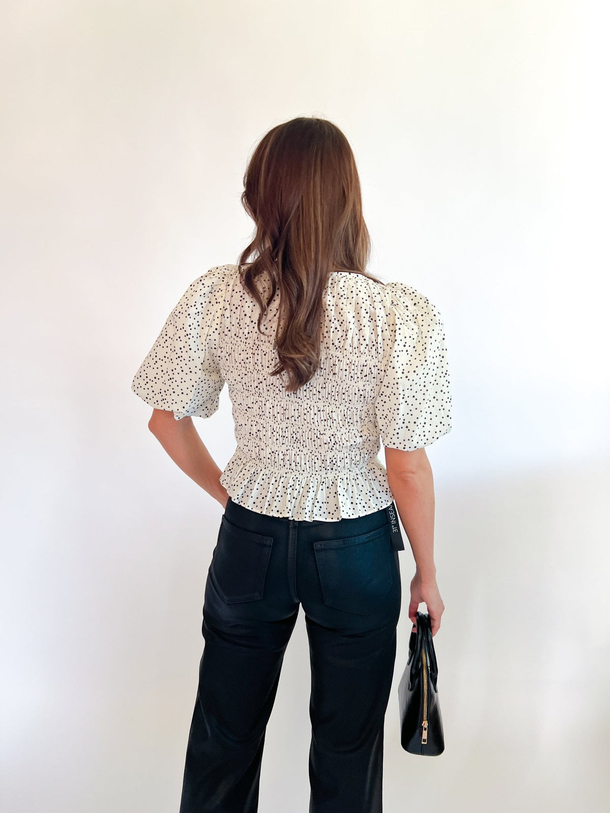 Swiss Dot Flutter Sleeve Top - Swoon Boutique New Orleans