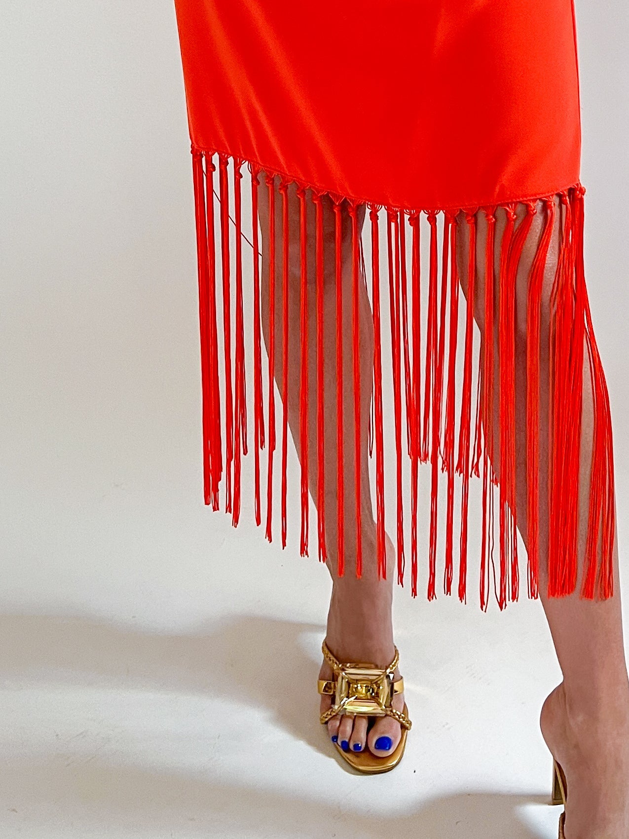 Syd Mandarin Midi Cocktail Dress - Swoon Boutique New Orleans