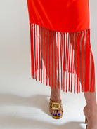 Syd Mandarin Midi Cocktail Dress - Swoon Boutique New Orleans