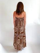 Terracotta Script Maxi Dress - Swoon Boutique New Orleans