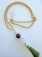 Tessa Green Tassel Chain Necklace - Swoon Boutique New Orleans
