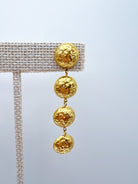 Textured Gold Cascade Earrings - Swoon Boutique New Orleans
