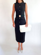 The Midnight Belted Midi Dress - Swoon Boutique New Orleans