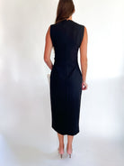 The Midnight Belted Midi Dress - Swoon Boutique New Orleans
