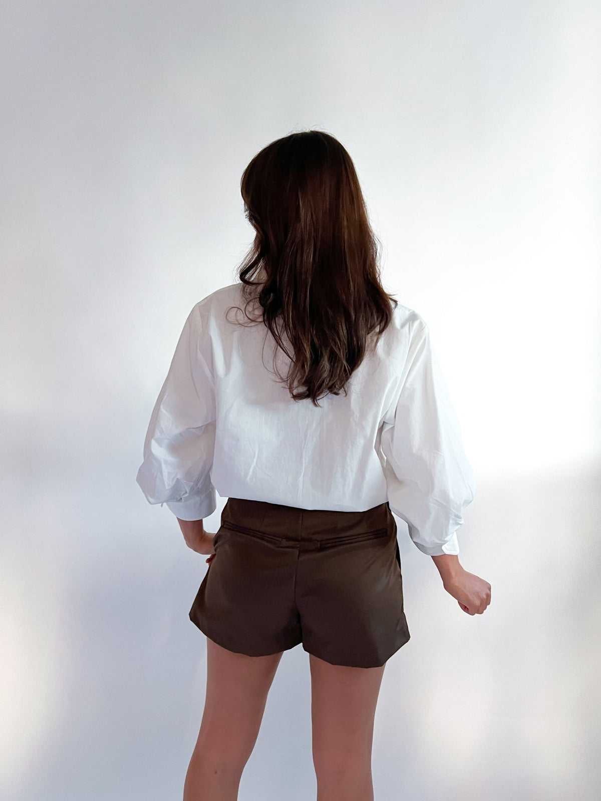 Thea Lantern Sleeve Button Down Shirt - Swoon Boutique New Orleans