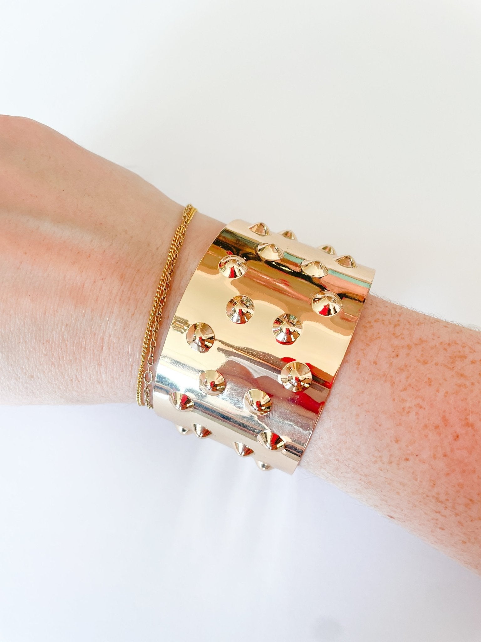 Thick Studded Cuff Bracelet - Swoon Boutique New Orleans