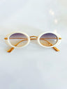 Thin Oval Frame Sunglasses - Swoon Boutique New Orleans