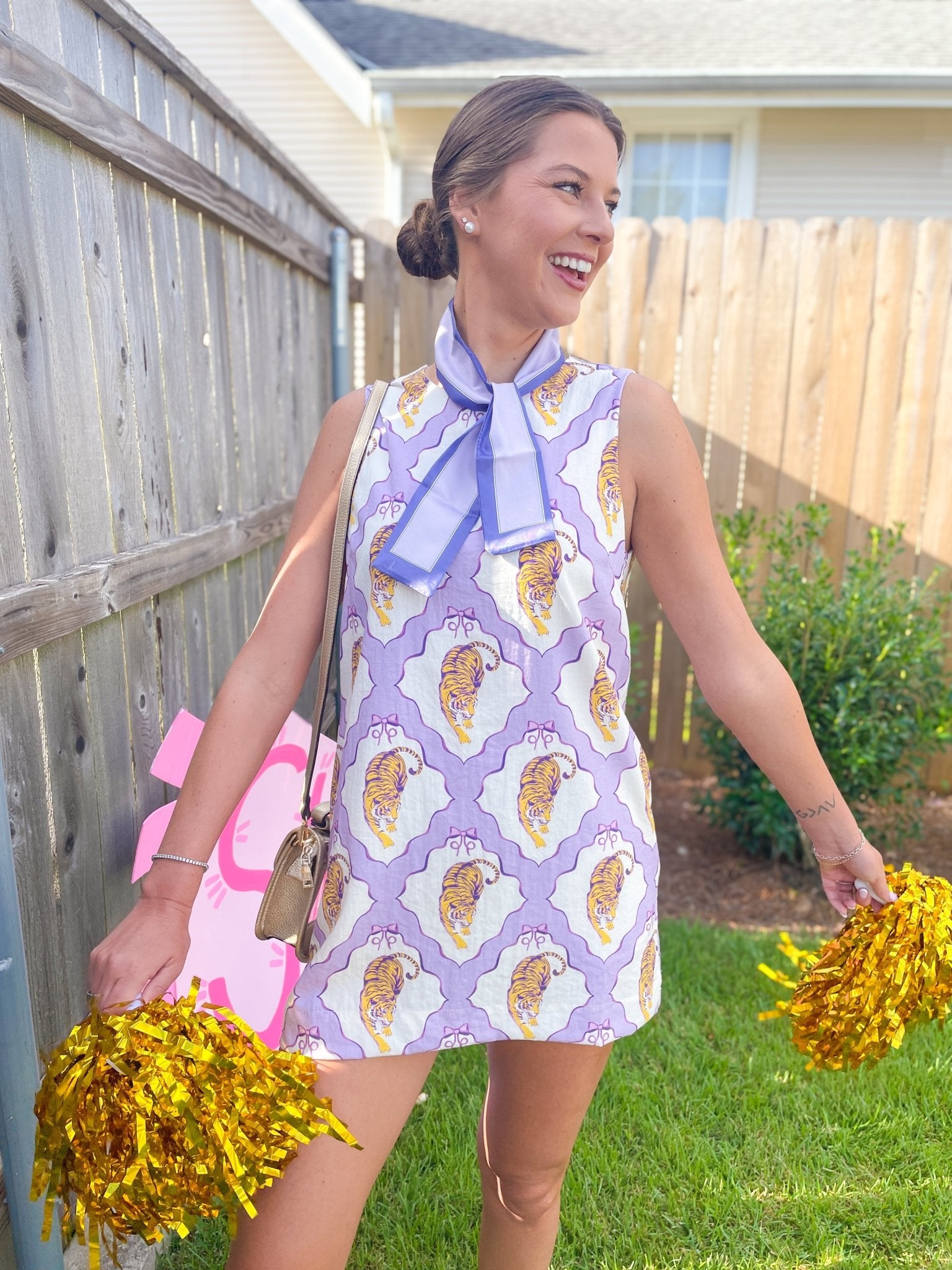 Tiger Frame Mini Dress - Swoon Boutique New Orleans