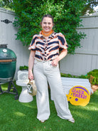 Tiger Puff Sleeve Top - Swoon Boutique New Orleans