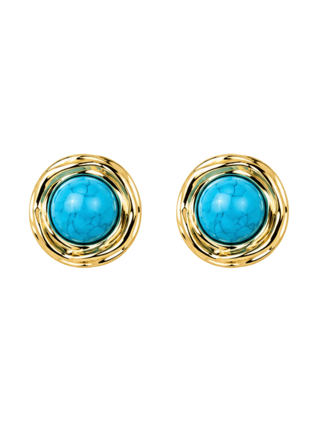 Turquoise Marais Stud Earrings - Swoon Boutique New Orleans