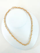 Metallic twisted rhinestone statement necklace