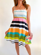 Vesta Stripe Mini Dress - Swoon Boutique New Orleans
