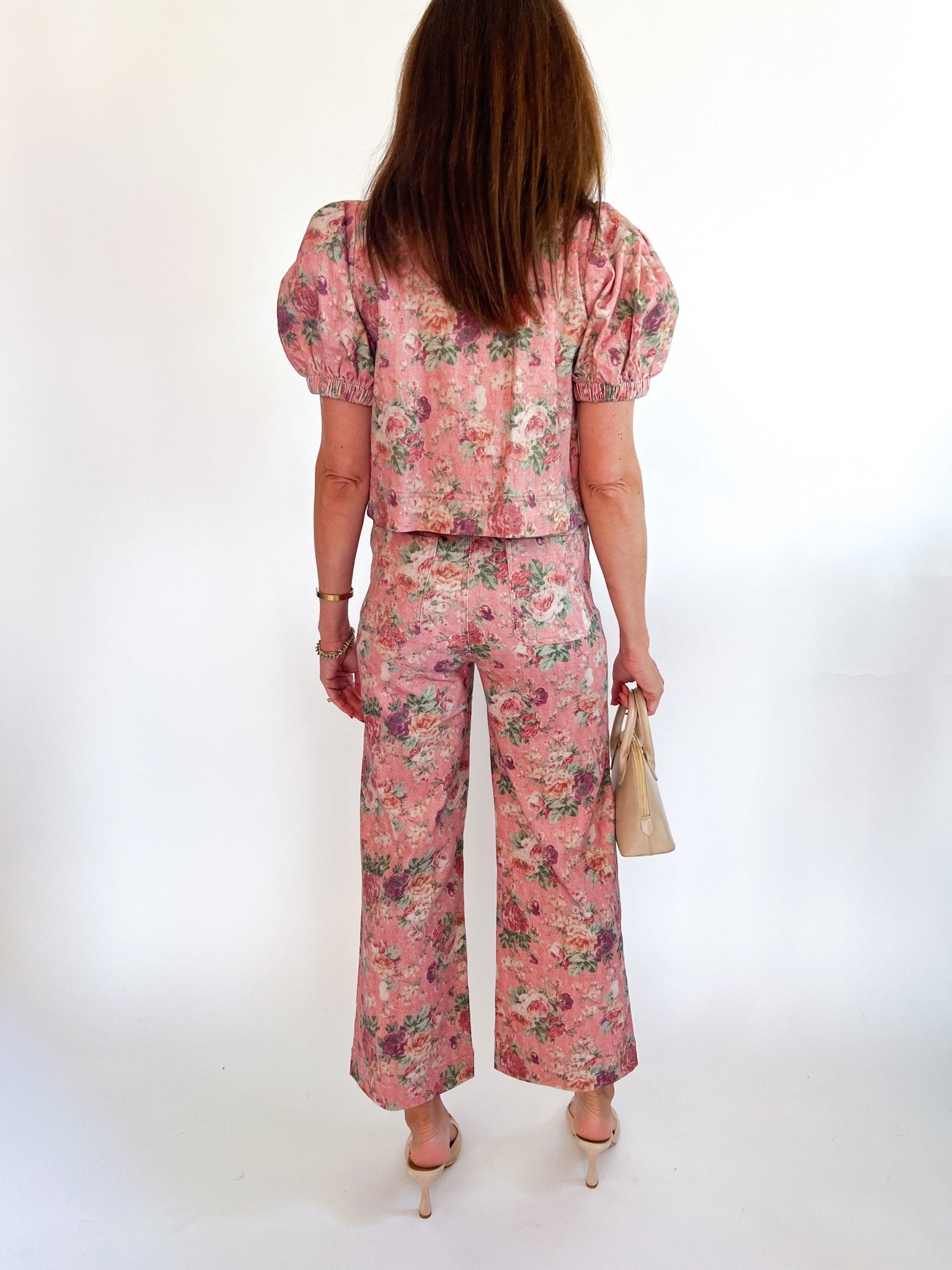 Vintage Floral Puff Sleeve Top - Swoon Boutique New Orleans