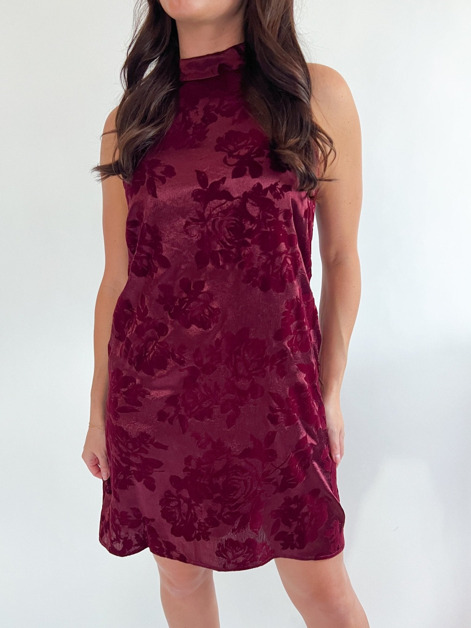 Virginia High Neck Halter Mini Dress - Swoon Boutique New Orleans
