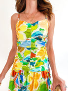 Watercolor Floral Ruched Midi Dress - Swoon Boutique New Orleans