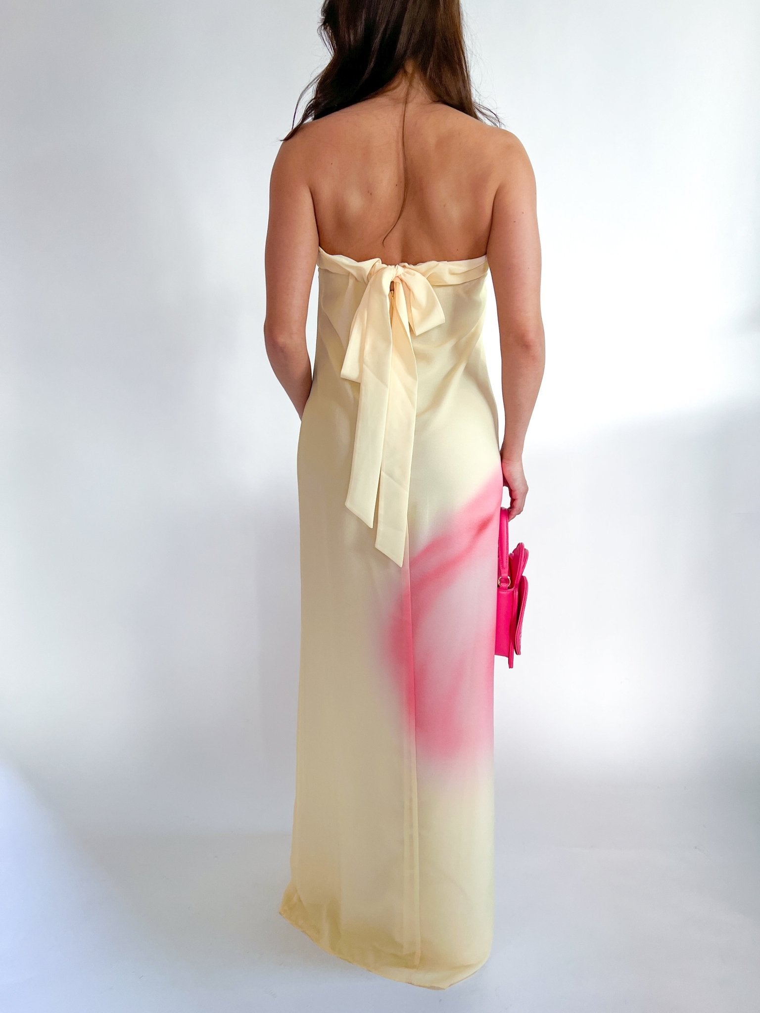 Watercolor Floral Strapless Maxi Dress - Swoon Boutique New Orleans
