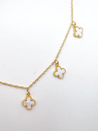 White Enamel Motif Necklace - Swoon Boutique New Orleans