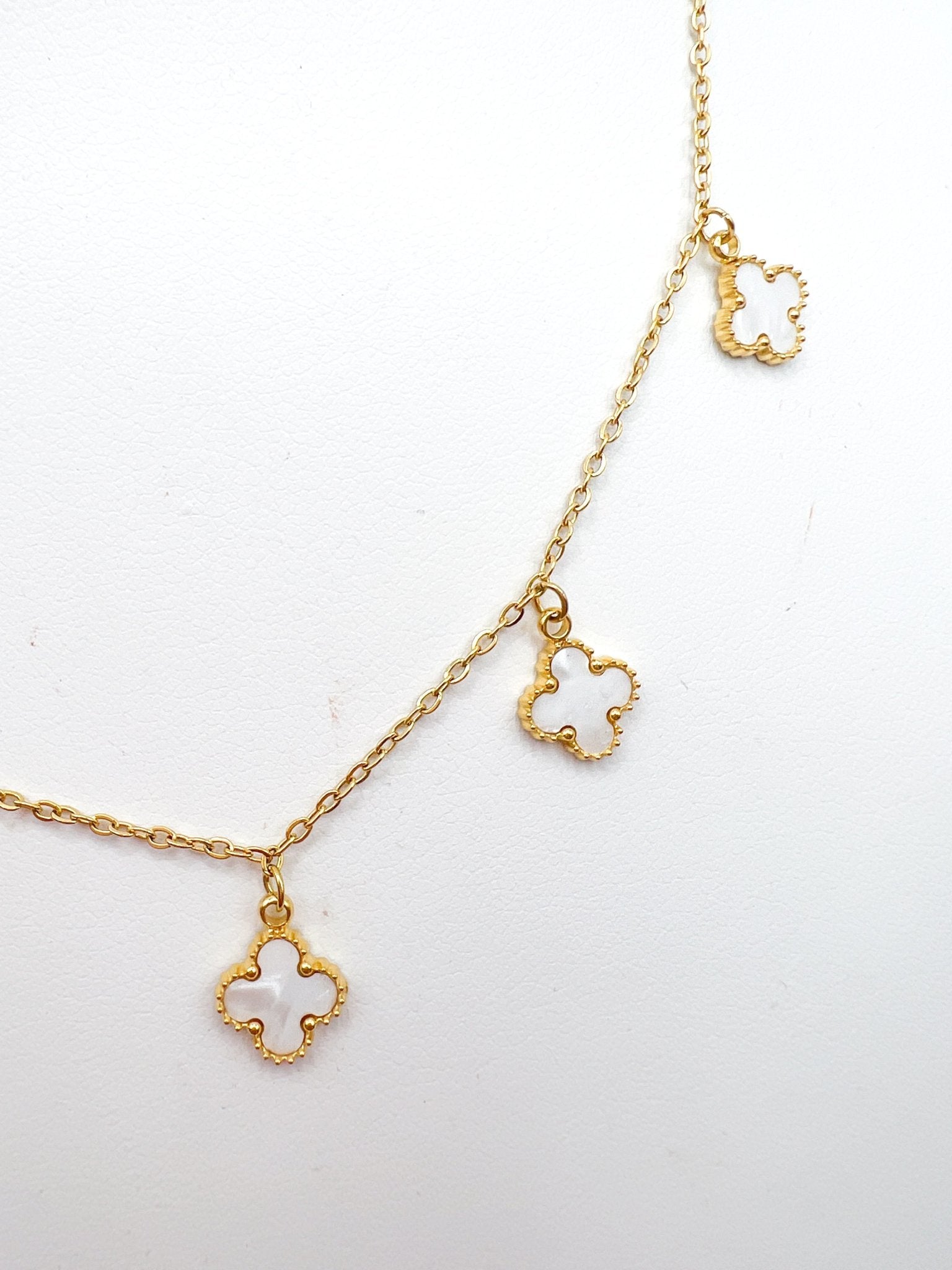 White Enamel Motif Necklace - Swoon Boutique New Orleans