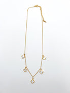 White Enamel Motif Necklace - Swoon Boutique New Orleans