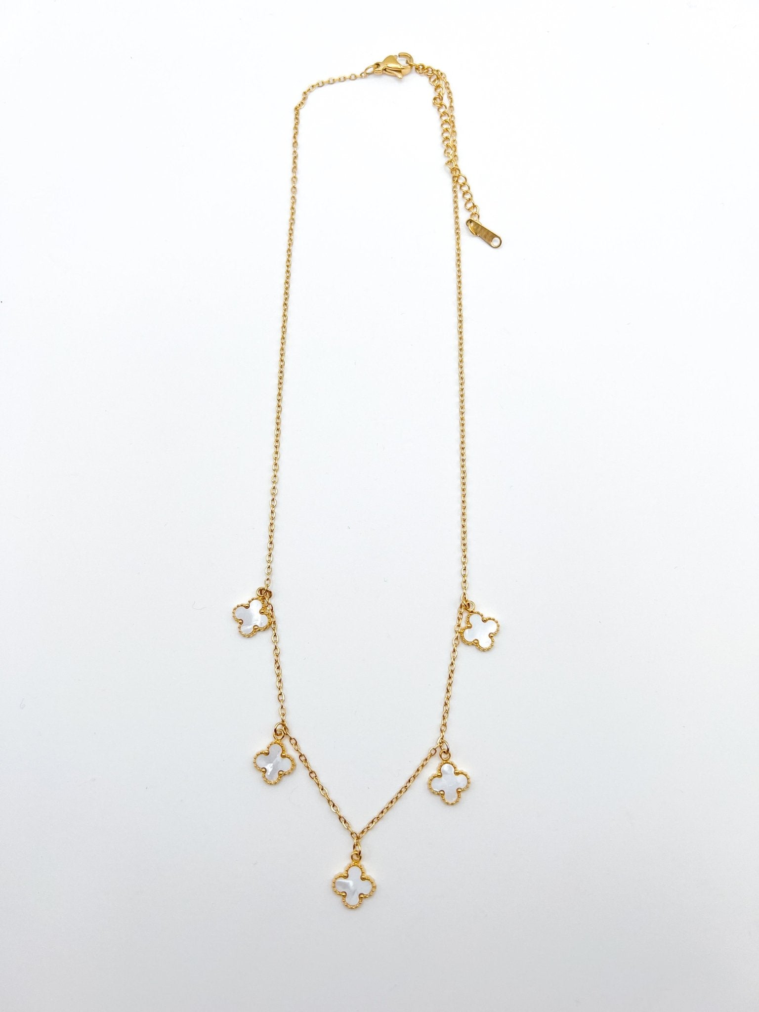 White Enamel Motif Necklace - Swoon Boutique New Orleans