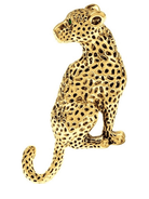Cheetah-print statement brooch pin