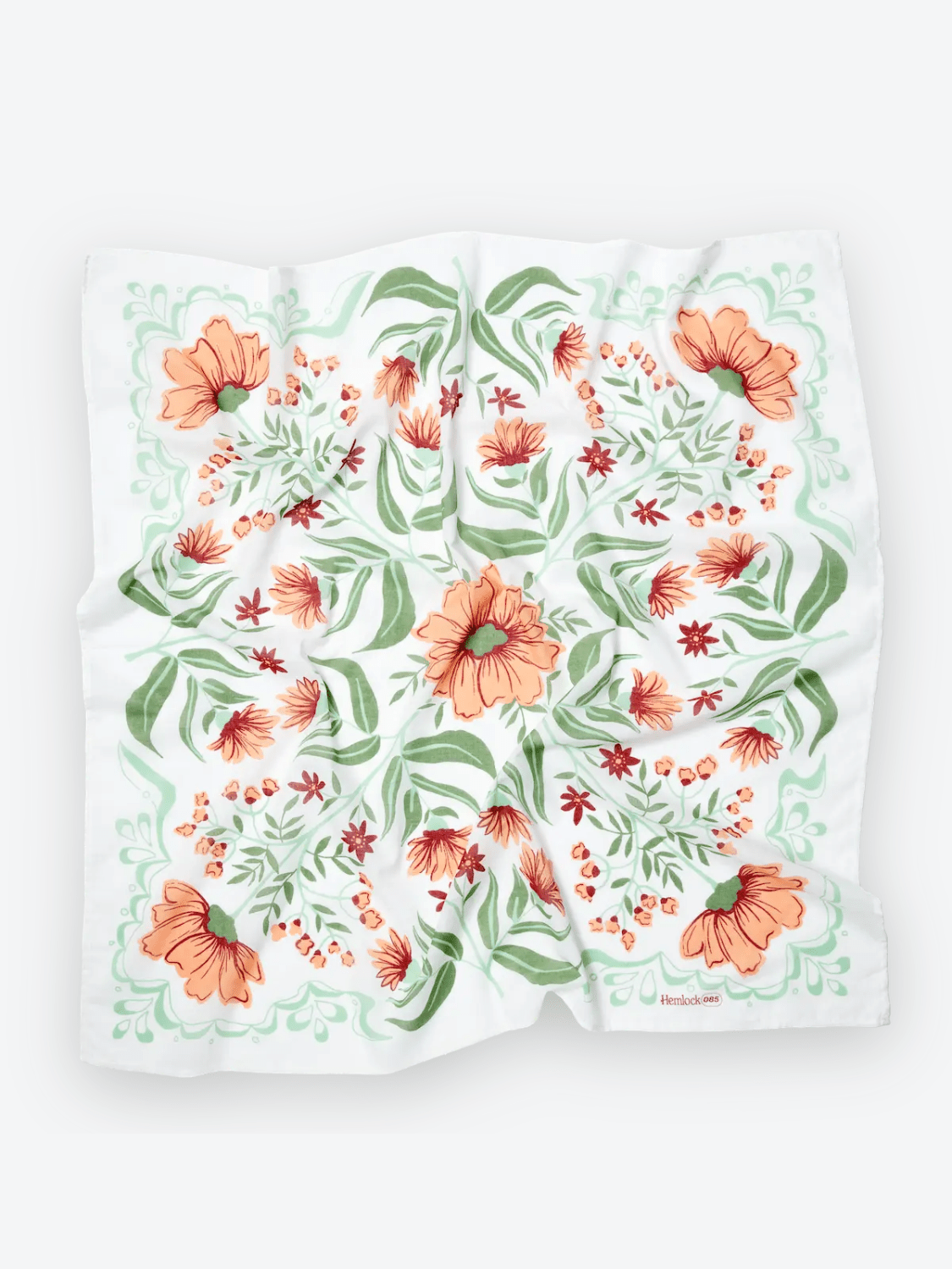 Floral print bandana with wild flora design