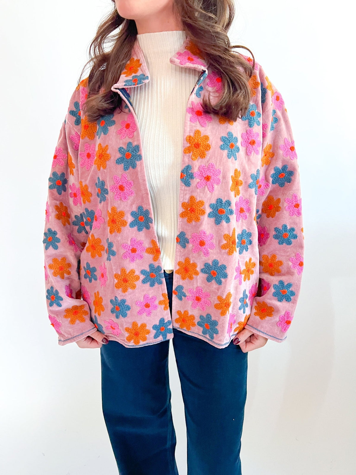 Wildflower Velvet Jacket - Swoon Boutique New Orleans