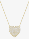 You Have My Whole Heart Pavé Necklace with oversized 26mm pavé heart pendant in gold